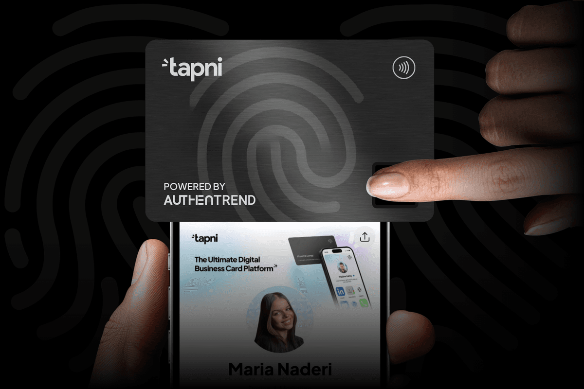 Tapni × AuthenTrend  | Fingerprint-Protected NFC Card