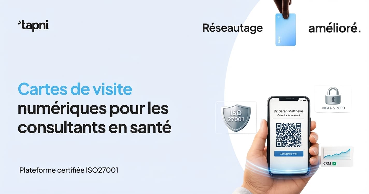 Tarjetas de Negocios Digitales para Consultores de Salud Plataforma certificada ISO27001