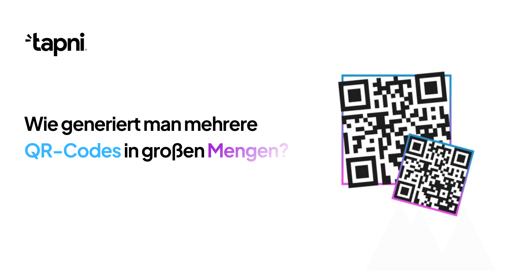Wie generiert man mehrere QR-Codes in großen Mengen?