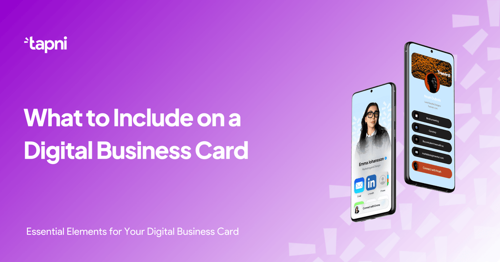 What to Include on a Digital Business Card - Tapni®